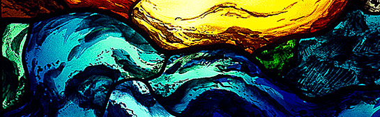 Detail from the Creation Window, Emanuel Congregation.