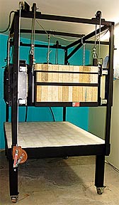 The largest kiln, with its lid open.